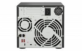 NAS QNAP TS-473A-8G-US PROCESADOR AMD RYZEN V1500B / MEMORIA RAM 8GB / 4 BAHIAS FRONTALES SATA 3.5 PULGADAS y 2.5 PULGADAS / 2 PUERTOS RJ45 2.5GbE / MONTAJE EN ESCRITORIO / APLICACIONES  PYME PARA COMPARTIR Y RESPALDAR DATOS EN LA NUBE