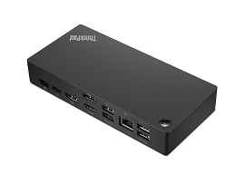 Lenovo ThinkPad Universal USB-C Dock - Estación de conexión - USB-C - HDMI, 2 x DP - 1GbE - 90 vatios - CRU - Estados Unidos