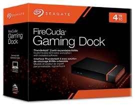 Seagate FireCuda Gaming Dock STJF4000400 - Estación de conexión - Thunderbolt 3 - DP - HDD 4 TB - GigE - Mundial