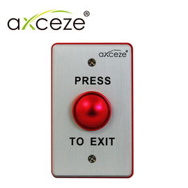 BOTON LIBERADOR  PUSH TIPO HONGO AXCEZE AX-B70R  EN ALUMINIO CUENTA CON LOS ESTADOS NO, NC