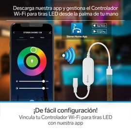 Controlador Wi-Fi* para tira LED RGB Controlador Wi-Fi* para tira LED RGB
