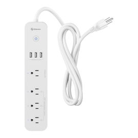 Multicontacto Wi-Fi* de 4 salidas horizontales y triple cargador USB
