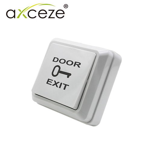 BOTÓN LIBERADOR AXCEZE AX-B30 TIPO PUSH FABRICADO EN PLASTICO INCLUYE BASE  MEDIDAS 69x69MM  CONEXIÓN A 2 HILOS CUENTA CON EL ESTADO N.O.
