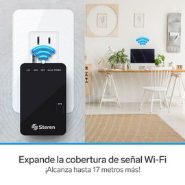Repetidor Wi-Fi* 2,4 GHz, 17 m de cobertura Repetidor Wi-Fi* 2,4 GHz, 17 m de cobertura