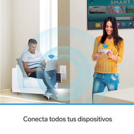Repetidor Wi-Fi* 2,4 GHz, 17 m de cobertura Repetidor Wi-Fi* 2,4 GHz, 17 m de cobertura