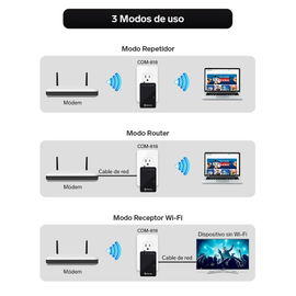 Repetidor Wi-Fi* 2,4 GHz, 17 m de cobertura Repetidor Wi-Fi* 2,4 GHz, 17 m de cobertura