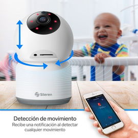 Cámara de seguridad Wi-Fi Full HD robotizada con seguidor de movimiento