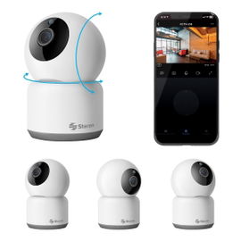 Cámara de seguridad Wi-Fi Full HD robotizada con seguidor de movimiento