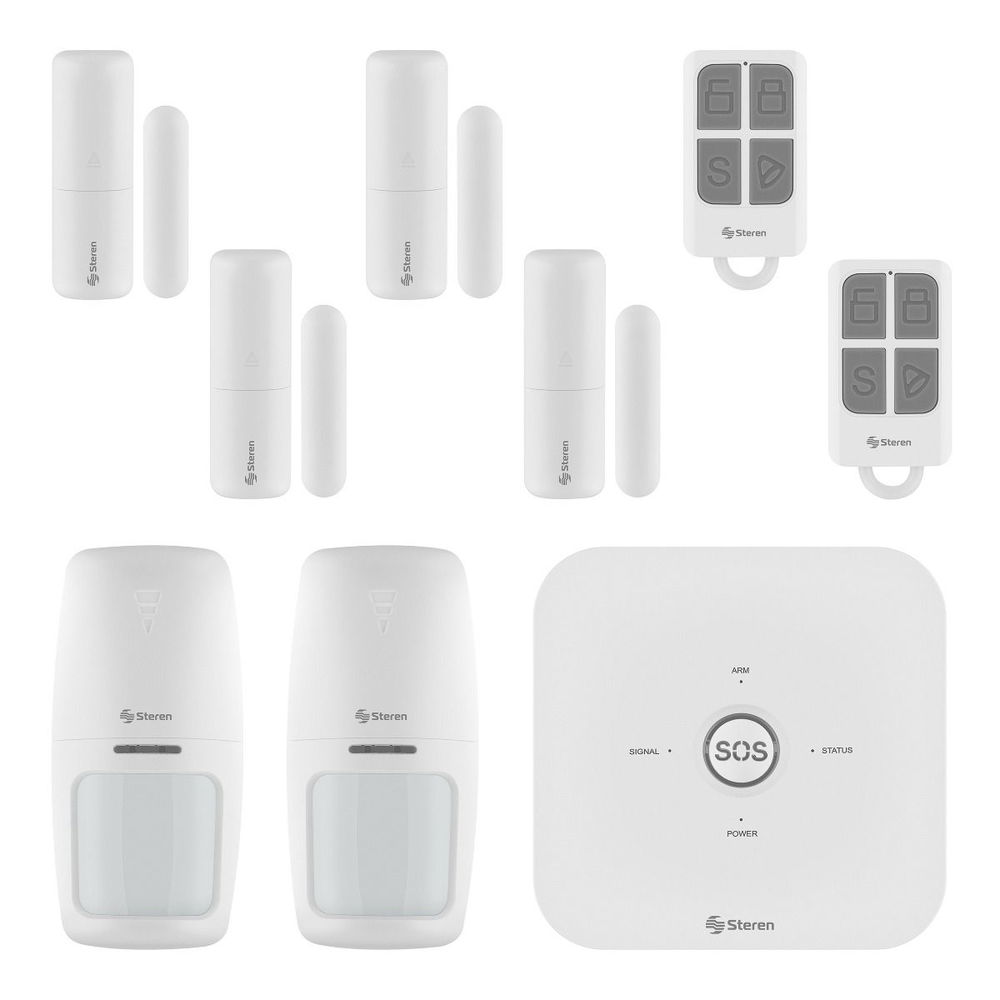 Sistema de seguridad Wi-Fi* con alarma, 6 sensores y 2 controles remoto Sistema de seguridad Wi-Fi* con alarma, 6 sensores y 2 controles remoto