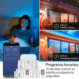 Sistema de seguridad Wi-Fi* con alarma, 6 sensores y 2 controles remoto Sistema de seguridad Wi-Fi* con alarma, 6 sensores y 2 controles remoto