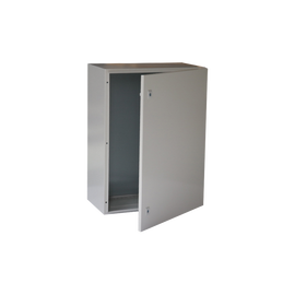 Gabinete de Acero IP66 Uso en Intemperie (400 x 600 x 250 mm) con Placa Trasera Interior y Compuerta Inferior Atornillable (Incluye Chapa y Llave).