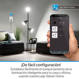 Doble contacto Wi-Fi* y cargador USB, con placa para pared