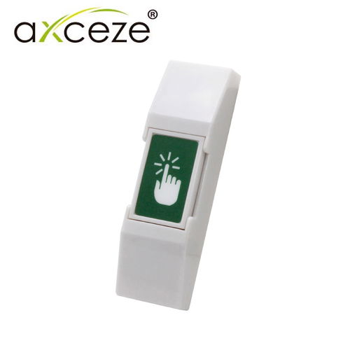 BOTON LIBERADOR AXCEZE AX-B20 TIPO PUSH FABRICADO EN PLASTICO MONTAJE EN PARED  MEDIDAS 76x23x14MM CONEXIÓN A 2 HILOS CUENTA CON EL ESTADO N.O.