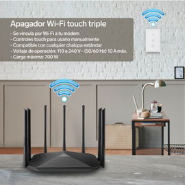 Apagador Wi-Fi* touch triple Apagador Wi-Fi* touch triple