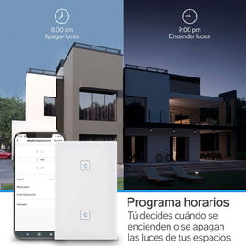 Apagador Wi-Fi* touch doble Apagador Wi-Fi* touch doble