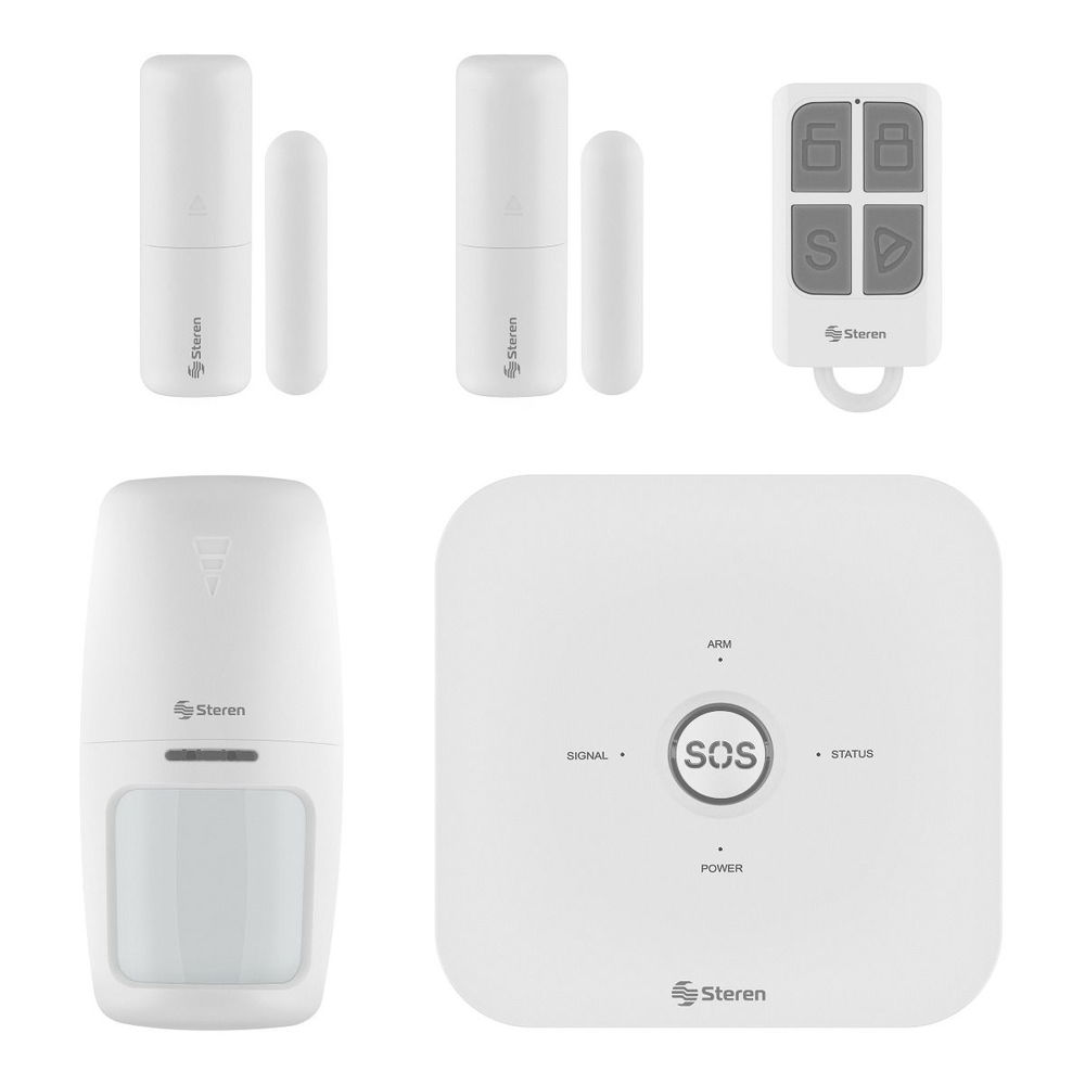 Sistema de seguridad Wi-Fi* con alarma, 3 sensores y control remoto Sistema de seguridad Wi-Fi* con alarma, 3 sensores y control remoto