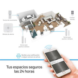 Sistema de seguridad Wi-Fi* con alarma, 3 sensores y control remoto Sistema de seguridad Wi-Fi* con alarma, 3 sensores y control remoto