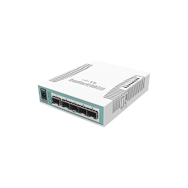 MikroTik RouterBOARD Cloud Router Switch CRS106-1C-5S - Conmutador - inteligente - 5 x Gigabit SFP + 1 x Gigabit SFP combinado - sobremesa - PoE - 400 MHz - RAM: 128MB