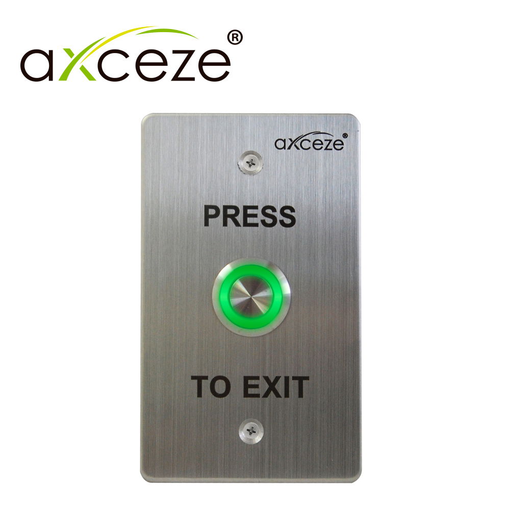 BOTÓN LIBERADOR AXCEZE AX-B90  BOTON TIPO PUSH PARA EXTERIOR PROTECCIÓN IP67  FABRICADO EN ACERO INOXIDABLE  CONEXIÓN A 2 HILOS  MEDIDAS 115x70x36MM  CUENTA CON LOS ESTADOS N.O.  Y N.C.