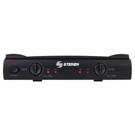 Sistema de 2 micrófonos inalámbricos VHF, de solapa y nuca Sistema de 2 micrófonos inalámbricos VHF, de solapa y nuca