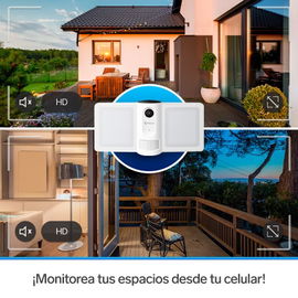 Cámara de seguridad Wi-Fi Full HD con reflector LED fija