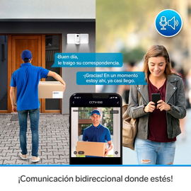 Cámara de seguridad Wi-Fi Full HD con reflector LED fija