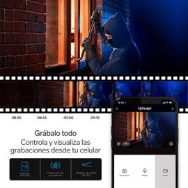 Cámara de seguridad Wi-Fi Full HD con reflector LED fija