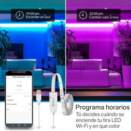 Tira LED Wi-Fi multicolor RGB de 2 m