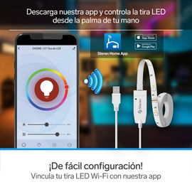 Tira LED Wi-Fi multicolor RGB de 2 m