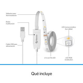 Tira LED Wi-Fi multicolor RGB de 2 m