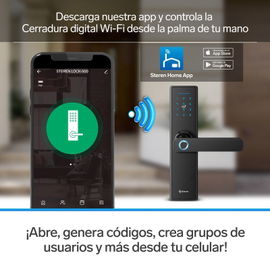 Cerradura digital Wi-Fi* de seguridad