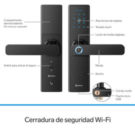Cerradura digital Wi-Fi* de seguridad