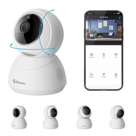 Cámara de seguridad Wi-Fi / Ethernet Full HD robotizada con seguidor de movimiento