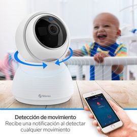 Cámara de seguridad Wi-Fi / Ethernet Full HD robotizada con seguidor de movimiento