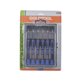 Juego de 6 Desarmadores TORX de Precisión, 50 mm, T-5, T-6, T-7, T-8, T-9 y T-10.