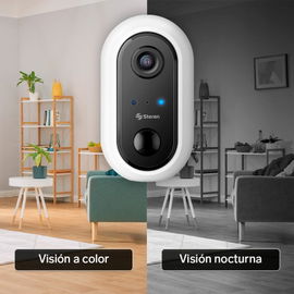 Cámara de seguridad Wi-Fi* Full HD fija con batería recargable, compatible con asistentes de voz Cámara de seguridad Wi-Fi* Full HD fija con batería recargable, compatible con asistentes de voz