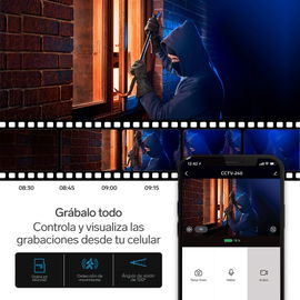 Cámara de seguridad Wi-Fi* Full HD fija con batería recargable, compatible con asistentes de voz Cámara de seguridad Wi-Fi* Full HD fija con batería recargable, compatible con asistentes de voz