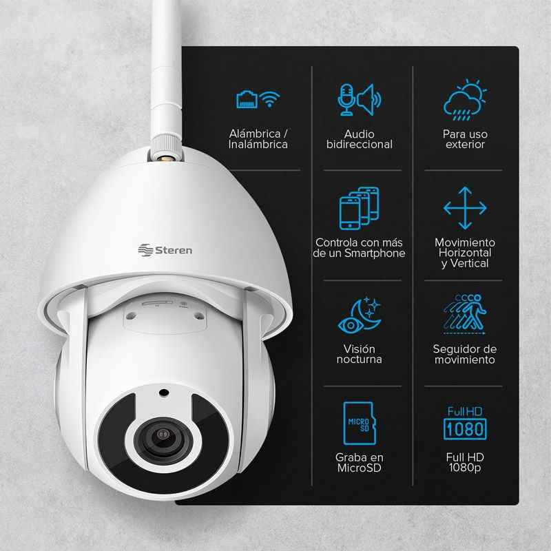 TELLUR SMART Cámara Vigilancia Exterior Inteligente WiFi, UHD 2K