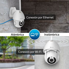 Cámara de seguridad Wi-Fi / Ethernet Full HD robotizada con seguidor de movimiento para exterior Cámara de seguridad Wi-Fi / Ethernet Full HD robotizada con seguidor de movimiento para exterior
