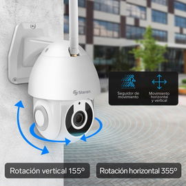Cámara de seguridad Wi-Fi / Ethernet Full HD robotizada con seguidor de movimiento para exterior Cámara de seguridad Wi-Fi / Ethernet Full HD robotizada con seguidor de movimiento para exterior