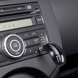 Receptor de audio Bluetooth* y manos libres con batería recargable
