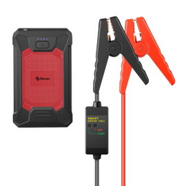 Arrancador para auto compacto, power bank y linterna LED