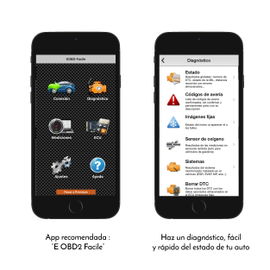 Escáner automotriz OBD2 Bluetooth* para Android Escáner automotriz OBD2 Bluetooth* para Android