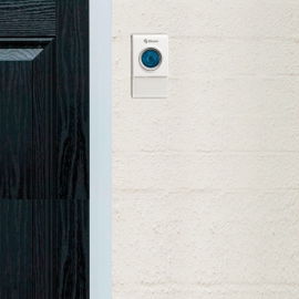 Timbre inalámbrico de 38 tonos, hasta 50 m de alcance, de 2 campanas Timbre inalámbrico de 38 tonos, hasta 50 m de alcance, de 2 campanas