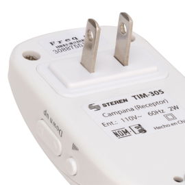 Timbre inalámbrico de 38 tonos, hasta 50 m de alcance, de 2 campanas Timbre inalámbrico de 38 tonos, hasta 50 m de alcance, de 2 campanas