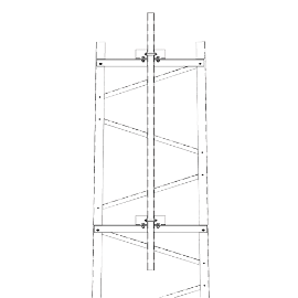 Brazo para Sección #4 Torre Titan con Herrajes y Mástil de 6' (1.8m).