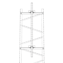 Brazo para Sección #6 Torre Titan con Herrajes y Mástil de 6' (1.8m).