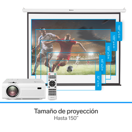 Proyector multimedia de 2600 lúmenes, portátil