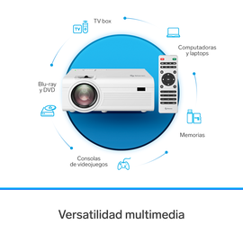 Proyector multimedia de 2600 lúmenes, portátil