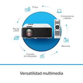 Proyector multimedia HD de 7000 lúmenes, portátil Proyector multimedia HD de 7000 lúmenes, portátil
